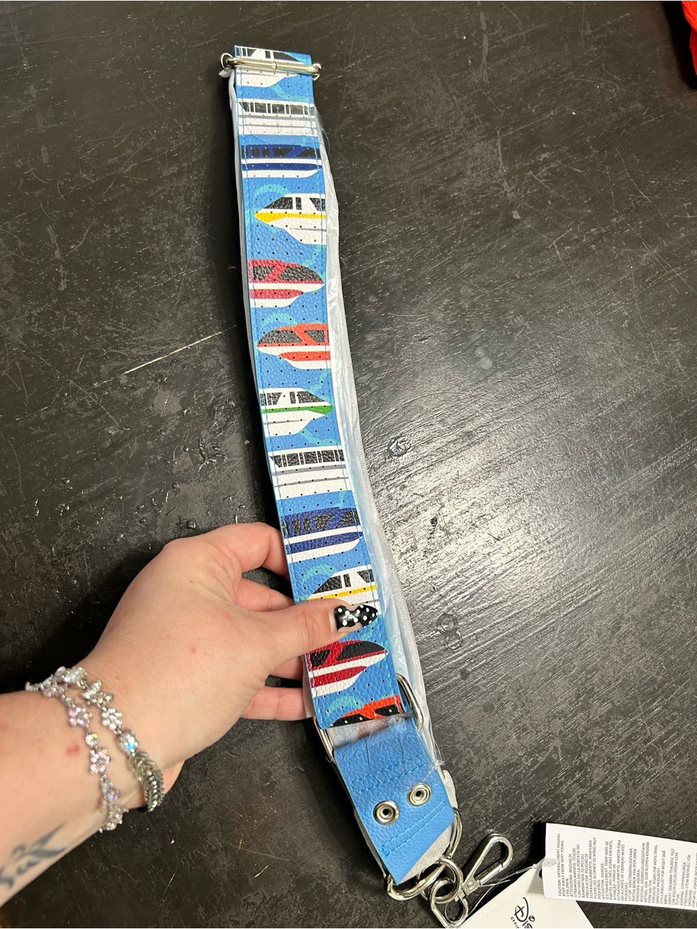 Disney Adjustable Strap with Colorful Train Motif - Blue